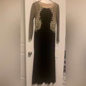 Xscape Black Velvet Formal Dress